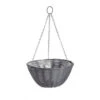 35cm (14") Rattan Effect Dark Grey Hanging Basket -Hozelock Lola Shop 02892 55416.1665133314