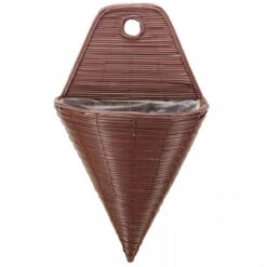 Hozelock Lola Shop 29 14" Chestnut Faux Ratan Wall Torch