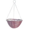 Rattan Eff Brwn Hanging Basket