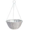 Rattan Effect Light Grey Hanging Basket 35cm